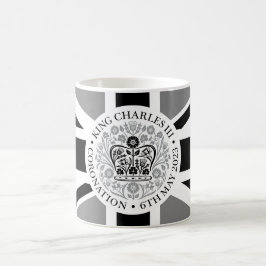 King Charles III Royal Coronation Logo Patriotic Kaffeetasse