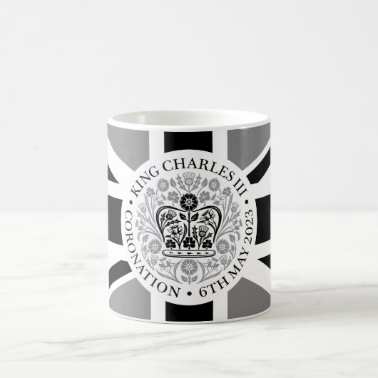 King Charles III Royal Coronation Logo Patriotic Kaffeetasse (Mittel)