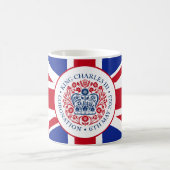 King Charles III Royal Coronation Logo Patriotic Kaffeetasse (Mittel)
