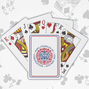 King Charles III Royal Coronation Logo Patriotic Spielkarten
