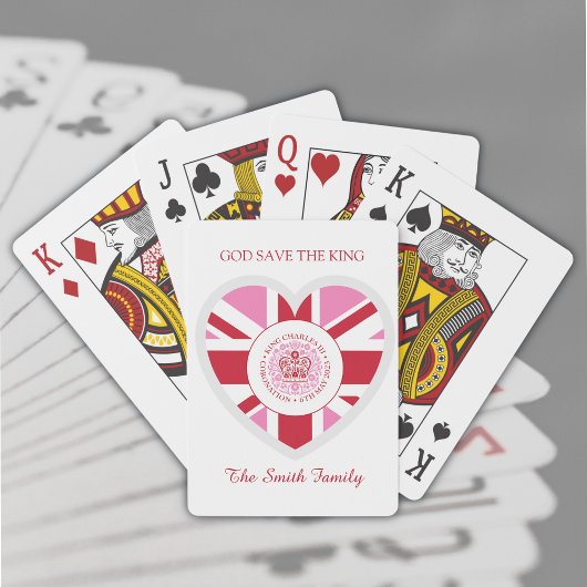 King Charles III Royal Coronation Logo Patriotic Spielkarten