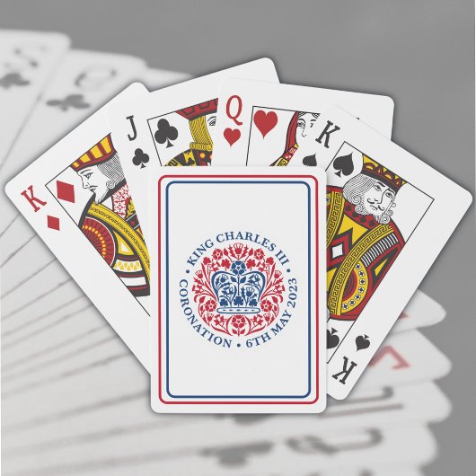 King Charles III Royal Coronation Logo Patriotic Spielkarten