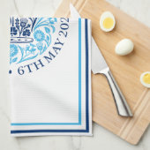 King Charles III Royal Coronation Souvenir Geschirrtuch (Viertel Falte)