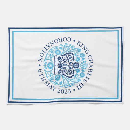 King Charles III Royal Coronation Souvenir Geschirrtuch (Horizontal)