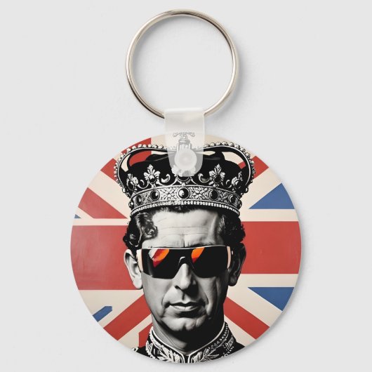 King Charles iii Sonnenbrille Gewerkschaft Jack Schlüsselanhänger (Vorderseite)