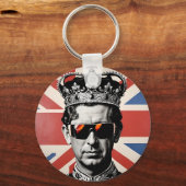 King Charles iii Sonnenbrille Gewerkschaft Jack Schlüsselanhänger (Vorderseite)