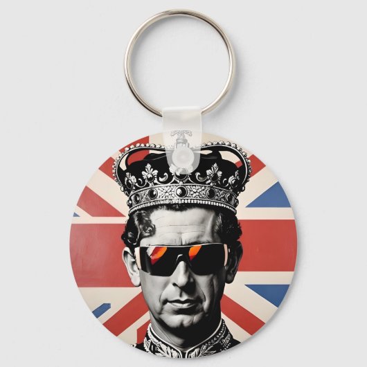 King Charles iii Sonnenbrille Gewerkschaft Jack Schlüsselanhänger (Rückseite)