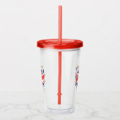 King Charles III Union Jack Flag Acryltrinkbecher (Rechts)