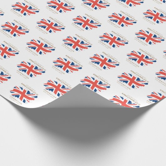 King Charles III Union Jack Flag Geschenkpapier (Ecke)