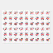 King Charles III Union Jack Flag Geschenkpapier Set (Vorderseite 2)