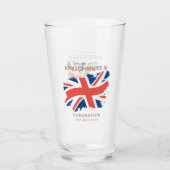 King Charles III Union Jack Flag Glas (Rückseite)