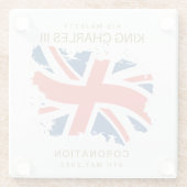 King Charles III Union Jack Flag Glasuntersetzer (Rückseite)