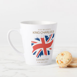 King Charles III Union Jack Flag Milchtasse