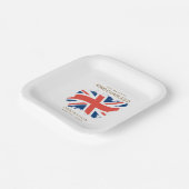King Charles III Union Jack Flag Pappteller (Gewinkelt)