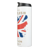 King Charles III Union Jack Flag Thermosbecher (Nach rechts gedreht)