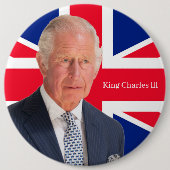 King Charles lll Abzeichen Button (Vorderseite)