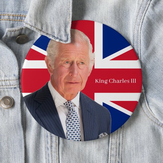King Charles lll Abzeichen Button (Beispiel)
