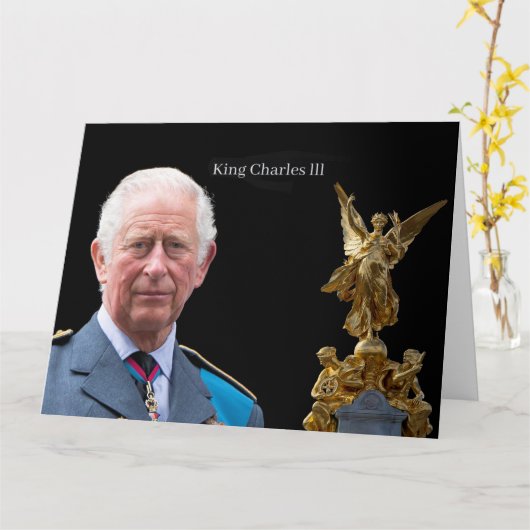 King Charles lll Karte (Gelbe Blume)