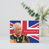 King Charles lll Postkarte (Stehend Vorderseite)