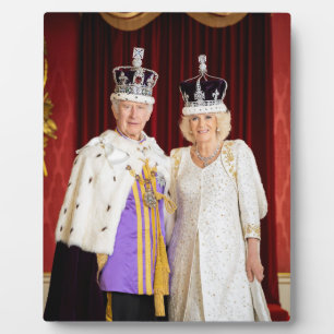 King Charles Queen Camilla Buckingham Palace Fotoplatte