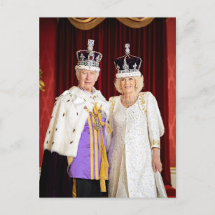 King Charles Queen Camilla Buckingham Palace Postkarte