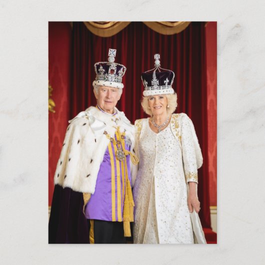 King Charles Queen Camilla Buckingham Palace Postkarte (Vorderseite)