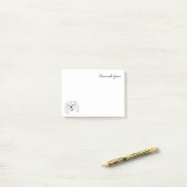 King Charles Spanel Black & White Personalisiert Post-it Klebezettel (Auf Schreibtisch)