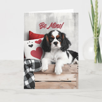 King Charles Spanel Puppy Valentine Card Dankeskarte