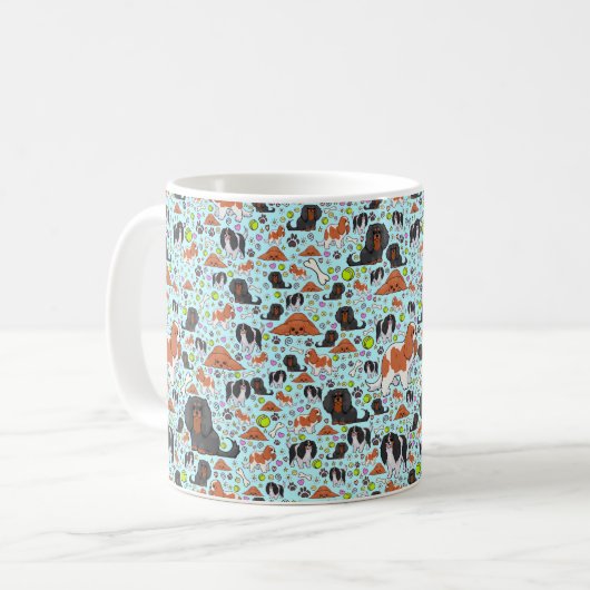 King Charles Spanel Tasse, Blue Kaffeetasse (Vorderseite Links)