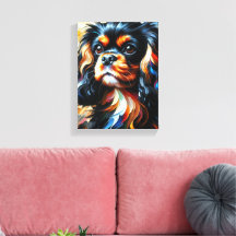 King Charles Spaniel Acrylic Print Leinwand Art