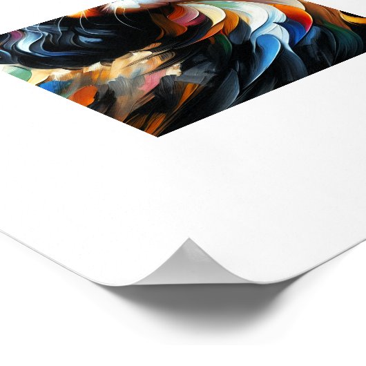 King Charles Spaniel Acrylic Print Poster (Ecke)