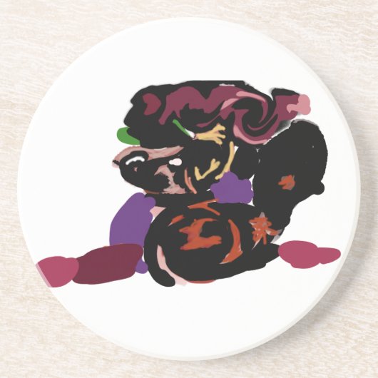 king Charles spaniel and roses sweet  Getränkeuntersetzer (Vorne)