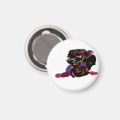 king Charles spaniel and roses sweet  Magnet (Vorderseite/Rückseite)