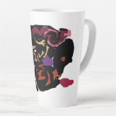 king Charles spaniel and roses sweet  Milchtasse (Rechte Ecke)