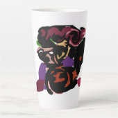 king Charles spaniel and roses sweet  Milchtasse (Vorderseite)