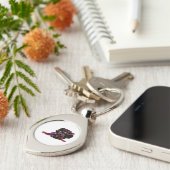 king Charles spaniel and roses sweet  Schlüsselanhänger (Seite)