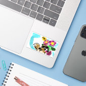 King charles spaniel  aufkleber (Laptop mit iPhone)