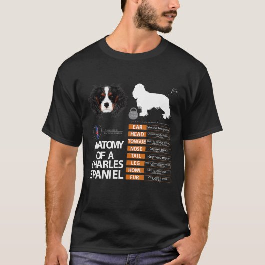 King Charles Spaniel Dog Anatomie Mama Oma Men W T-Shirt (Vorderseite)
