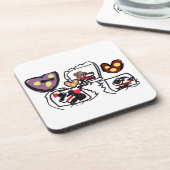 King Charles Spaniel hearts Getränkeuntersetzer (Linke Seite)