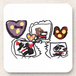 King Charles Spaniel hearts Getränkeuntersetzer