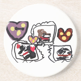 King Charles Spaniel hearts Getränkeuntersetzer