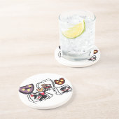 King Charles Spaniel hearts  Getränkeuntersetzer (Seite)