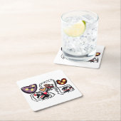 King Charles Spaniel hearts Rechteckiger Pappuntersetzer (Vor Ort)