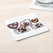 King Charles Spaniel hearts Rechteckiger Pappuntersetzer (angewinkelt)