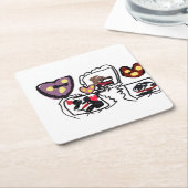 King Charles Spaniel hearts Rechteckiger Pappuntersetzer (angewinkelt)