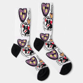 King Charles Spaniel hearts  Socken (Rechts)