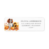 King Charles Spaniel Herbst-Rücksendeadresse (Vorne)