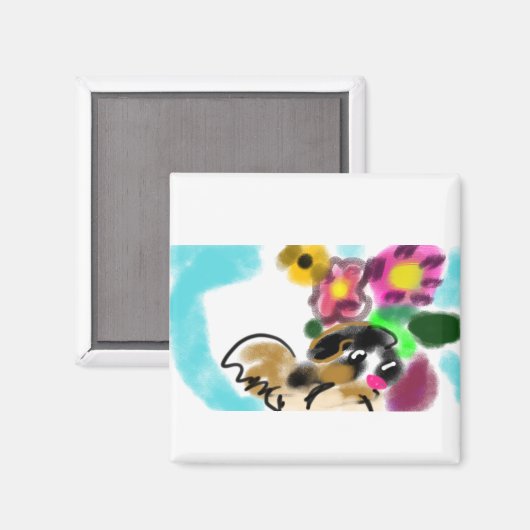 King charles spaniel  magnet (Vorderseite/Rückseite)