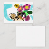 King charles spaniel  mitteilungskarte (Vorne/Hinten)