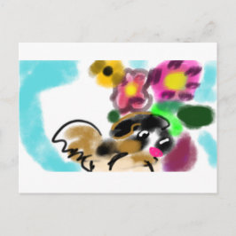 King charles spaniel postkarte